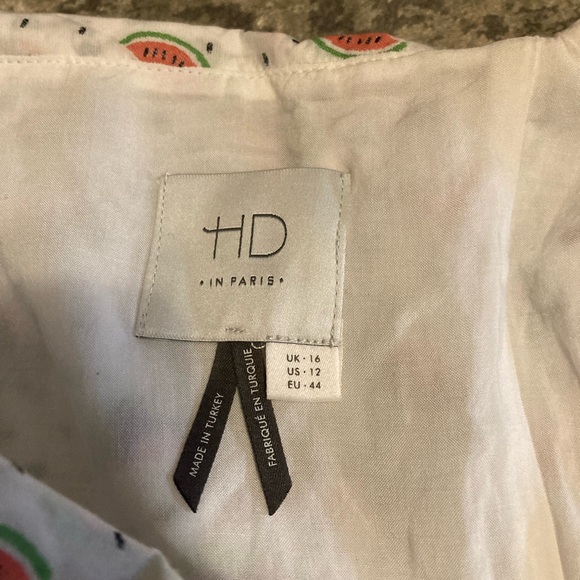 HD in Paris One-Shoulder White, Green, and Red Dress - Picture 5 of 7